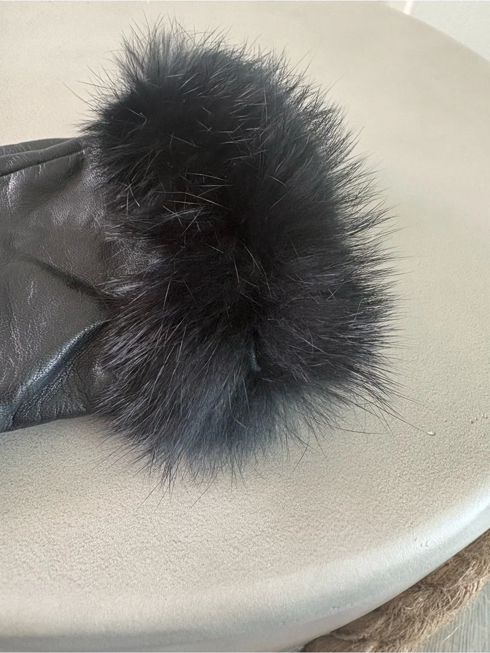 Preview International | Leather and Rabbit Fur Gloves | OS | VGC